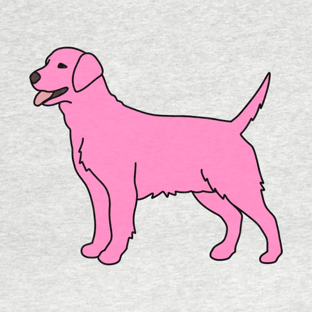 Pink Labrador by Kelly Louise Art